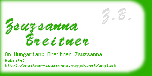 zsuzsanna breitner business card